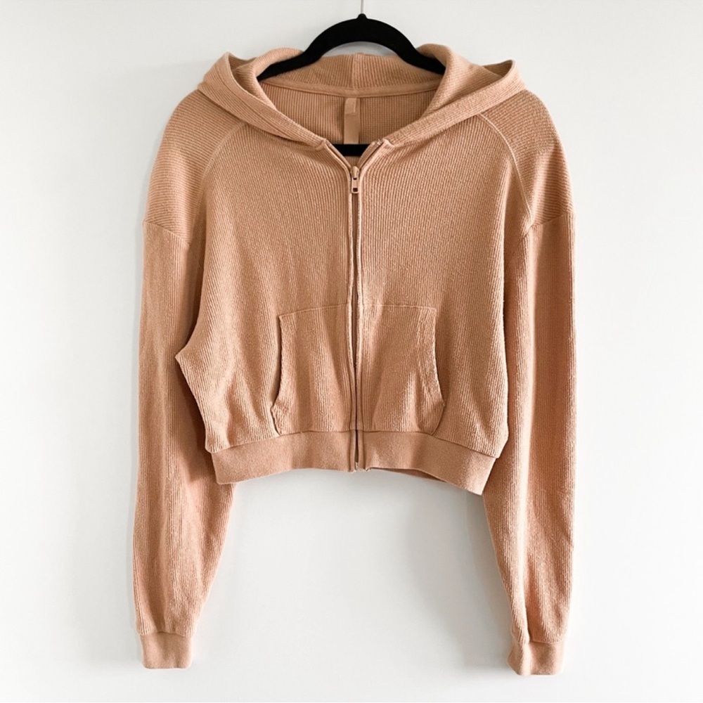 Skims waffle zip up